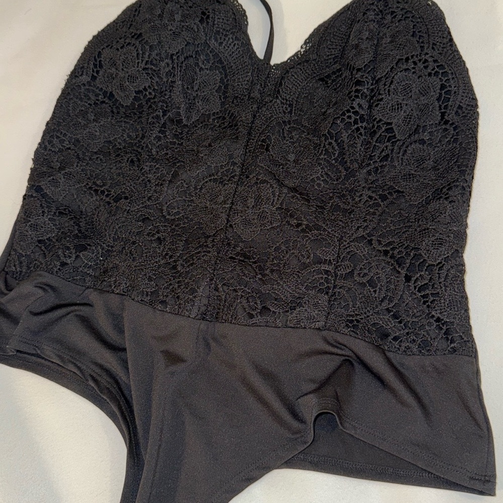 Rue21 Black Lace Chemise with Sweetheart Neckline